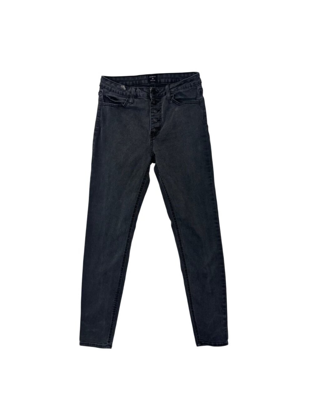 ✨3/$30 Just Black 29 High-Waisted Skinny Jeans Button Fly Faded Black Made USA